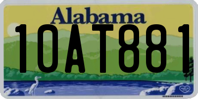AL license plate 10AT881