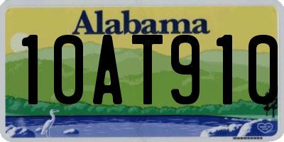 AL license plate 10AT910