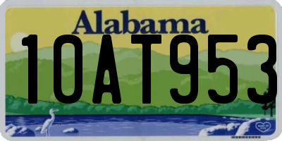 AL license plate 10AT953