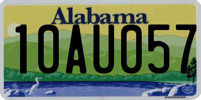 AL license plate 10AU057