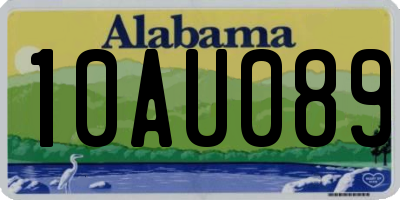AL license plate 10AU089