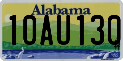 AL license plate 10AU130
