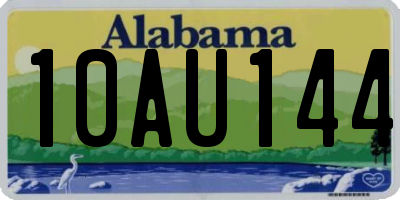 AL license plate 10AU144