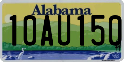 AL license plate 10AU150