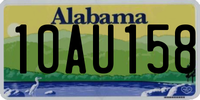 AL license plate 10AU158