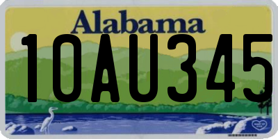 AL license plate 10AU345