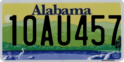 AL license plate 10AU457