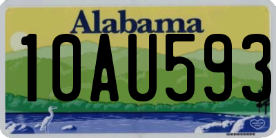 AL license plate 10AU593
