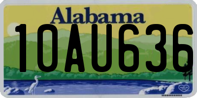 AL license plate 10AU636