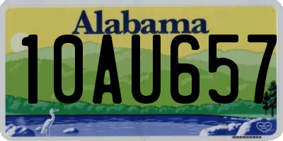 AL license plate 10AU657