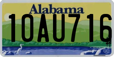 AL license plate 10AU716