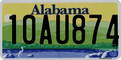 AL license plate 10AU874