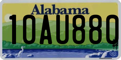 AL license plate 10AU880