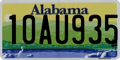 AL license plate 10AU935