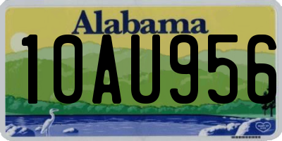 AL license plate 10AU956