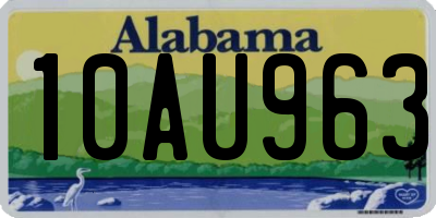 AL license plate 10AU963