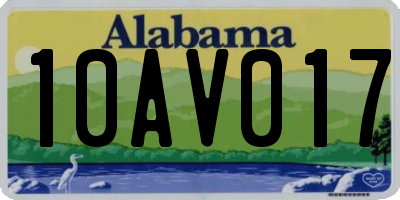 AL license plate 10AV017