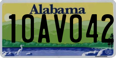 AL license plate 10AV042