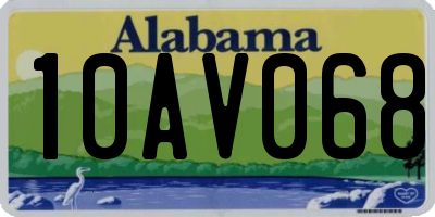 AL license plate 10AV068