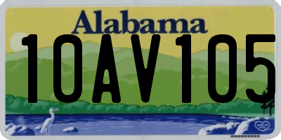 AL license plate 10AV105