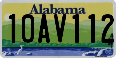 AL license plate 10AV112