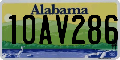 AL license plate 10AV286