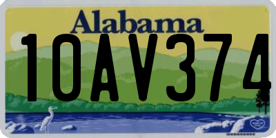 AL license plate 10AV374