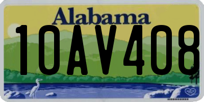 AL license plate 10AV408