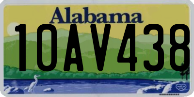 AL license plate 10AV438