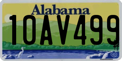 AL license plate 10AV499