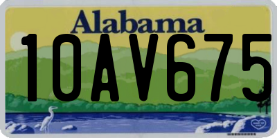 AL license plate 10AV675