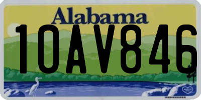 AL license plate 10AV846