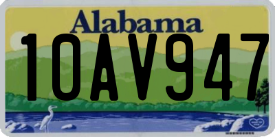 AL license plate 10AV947