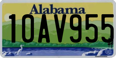AL license plate 10AV955