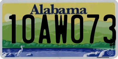 AL license plate 10AW073