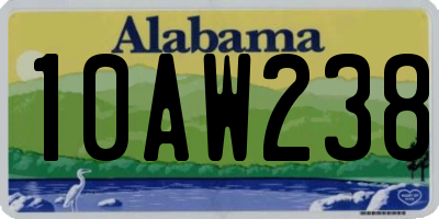 AL license plate 10AW238