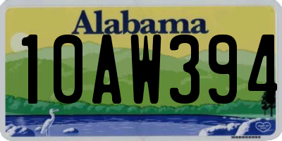 AL license plate 10AW394