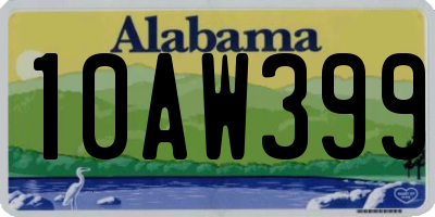 AL license plate 10AW399