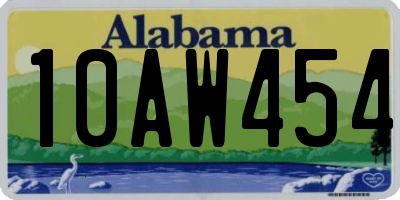 AL license plate 10AW454