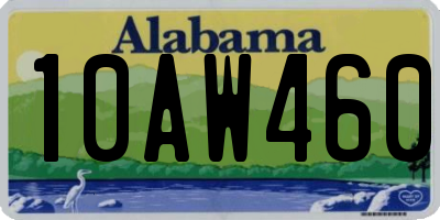 AL license plate 10AW460