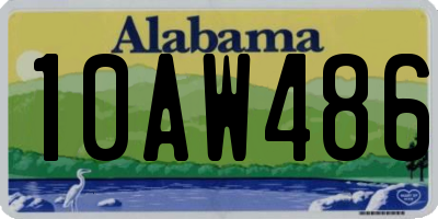 AL license plate 10AW486