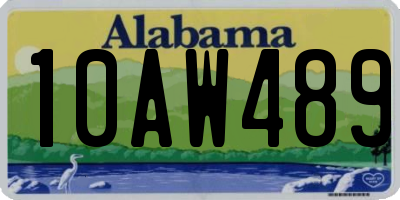 AL license plate 10AW489