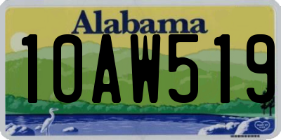 AL license plate 10AW519
