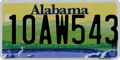 AL license plate 10AW543