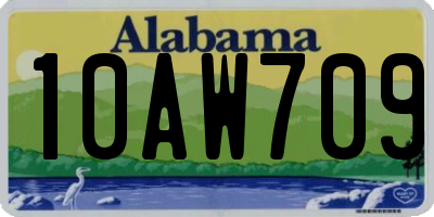 AL license plate 10AW709