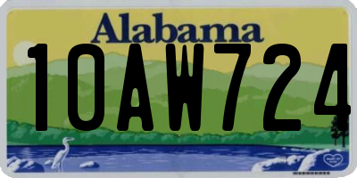 AL license plate 10AW724