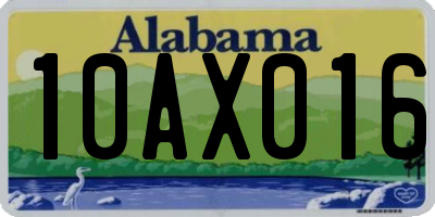 AL license plate 10AX016