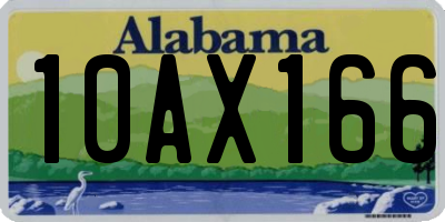 AL license plate 10AX166