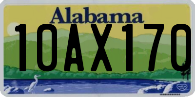 AL license plate 10AX170