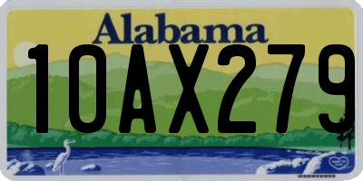 AL license plate 10AX279